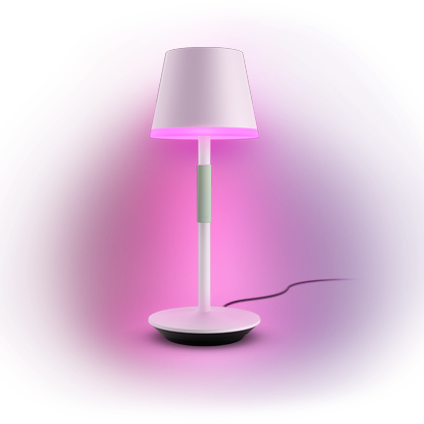 Philips Hue White and color ambiance Przenośna lampa stołowa Go (biała)